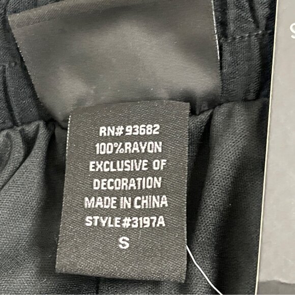 Liv Los Angeles Women’s Black Floral Embroidered Wide-Leg Pants Sz S - New - Picture 6 of 7